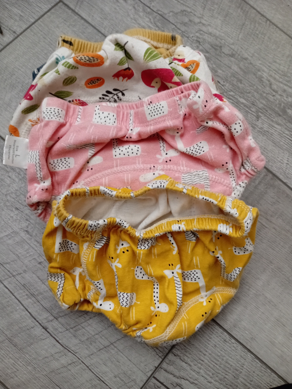 Toddler Cotton Potty Training Underwear 6-Pack - Yellow, Pink, White